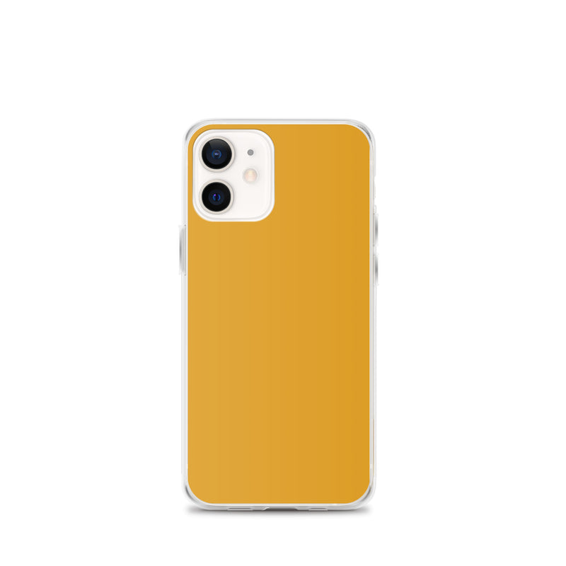 Load image into Gallery viewer, Plain Color Buttercup Orange Brown iPhone Case Clear Bump Resistant Flexible CREATIVETECH