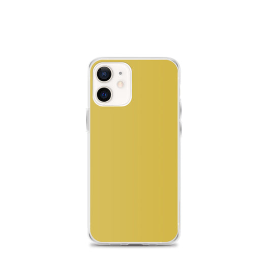 Plain Color Old Gold Yellow iPhone Case Clear Bump Resistant CREATIVETECH