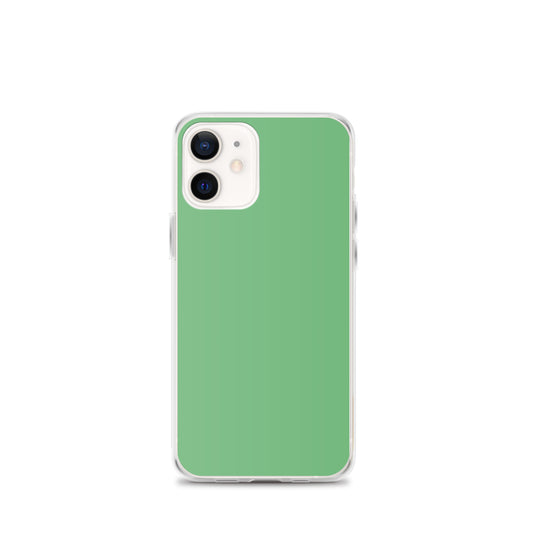 Plain Color Bay Leaf Green iPhone Case Clear Bump Resistant CREATIVETECH