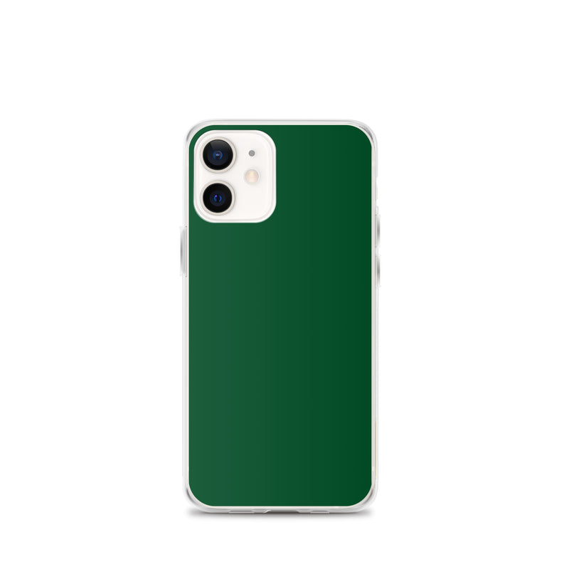 Load image into Gallery viewer, Plain Color Forest Green iPhone Case Clear Bump Resistant CREATIVETECH