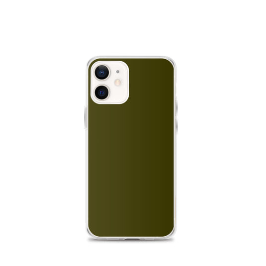 Plain Color Karaka Tabacco Green iPhone Case Clear Bump Resistant CREATIVETECH