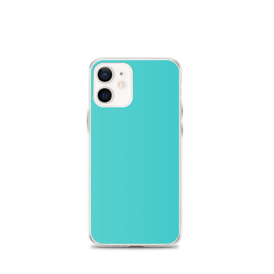 Plain Color Turquoise Blue iPhone Case Clear Bump Resistant CREATIVETECH