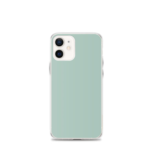 Plain Color Opal Green Blue iPhone Case Clear Bump Resistant CREATIVETECH