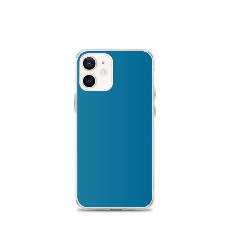 Load image into Gallery viewer, Plain Color Cerulean Blue iPhone Case Clear Bump Resistant CREATIVETECH