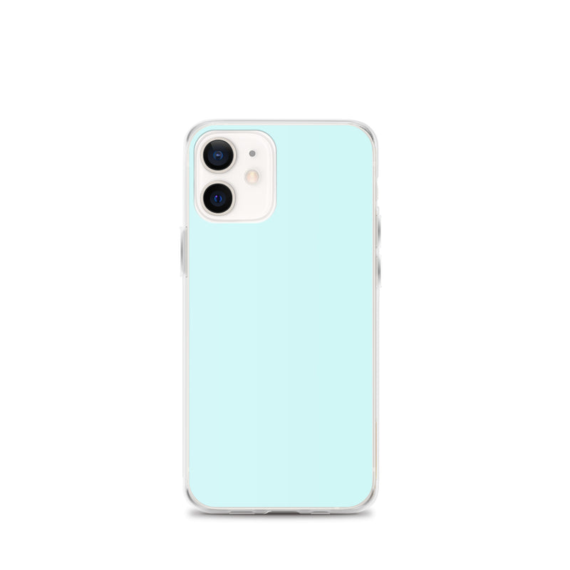 Load image into Gallery viewer, Plain Color Light Cyan Blue iPhone Case Clear Bump Resistant CREATIVETECH