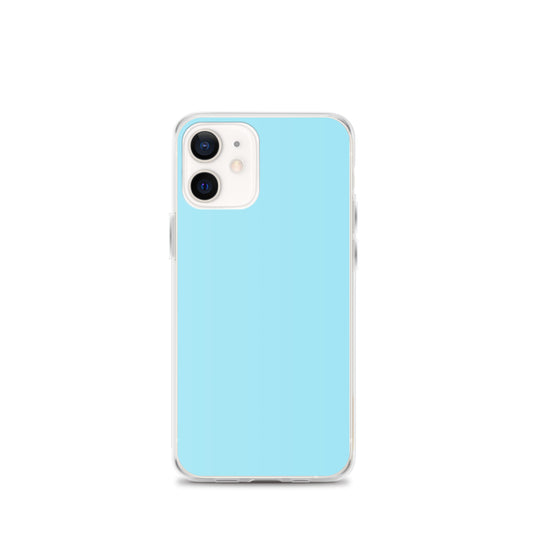 Plain Color Blizzard Blue iPhone Case Clear Bump Resistant CREATIVETECH