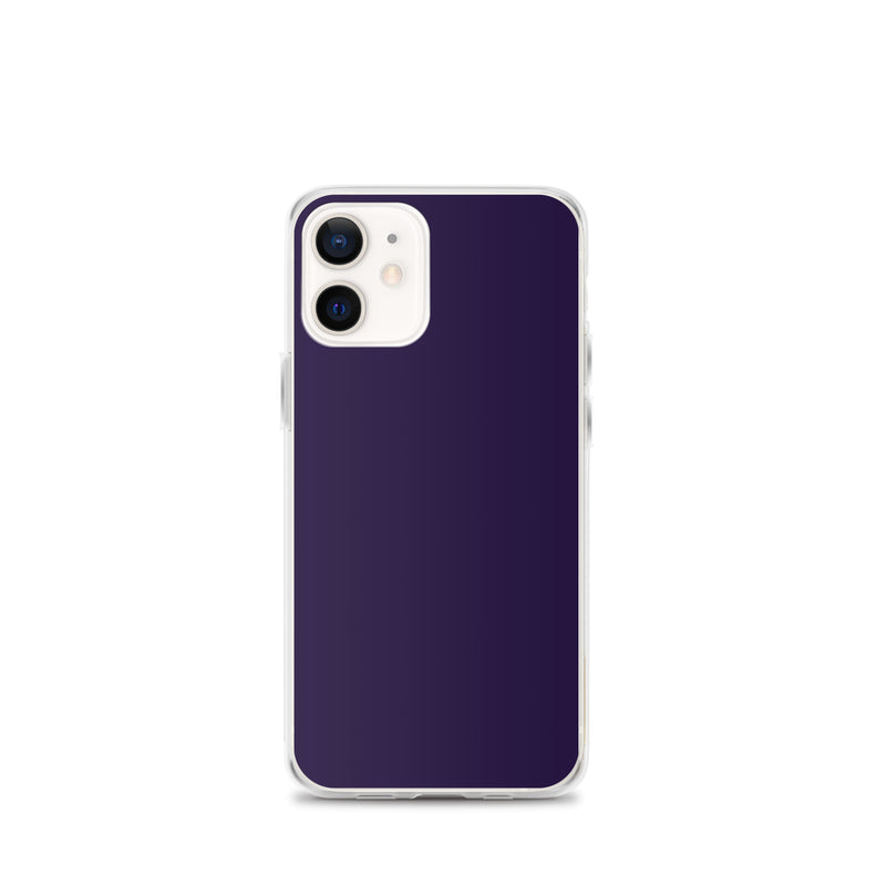 Load image into Gallery viewer, Tolopea Dark Purple iPhone Clear Thin Case Plain Color CREATIVETECH
