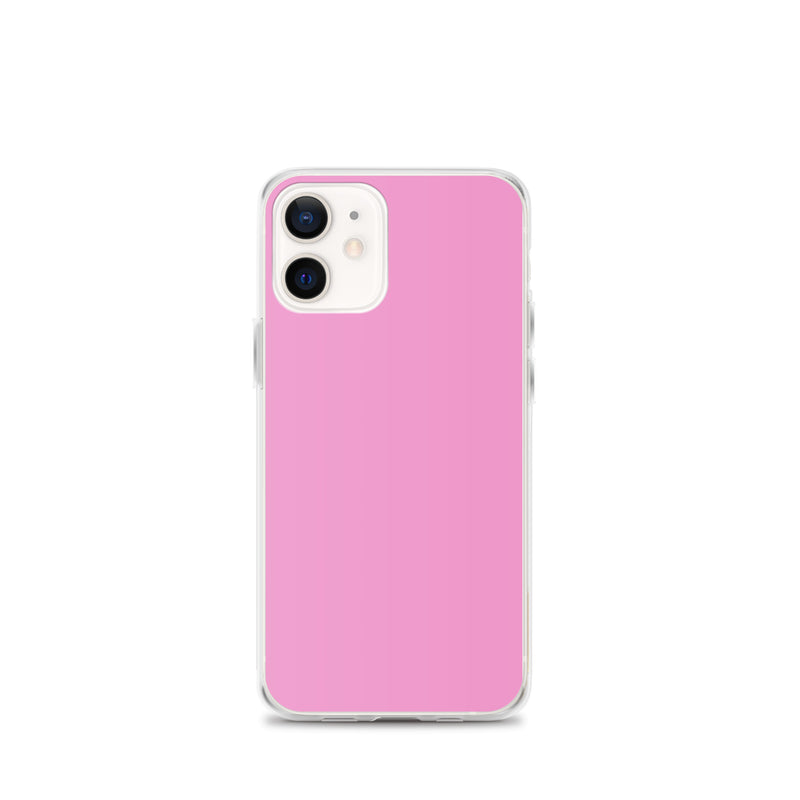 Load image into Gallery viewer, Lavender Rose Pink iPhone Clear Thin Case Plain Color CREATIVETECH