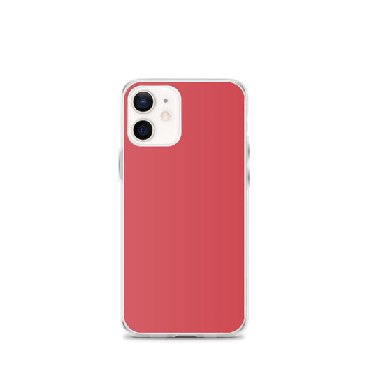 Light Mandy Red iPhone Clear Thin Case Plain Color CREATIVETECH