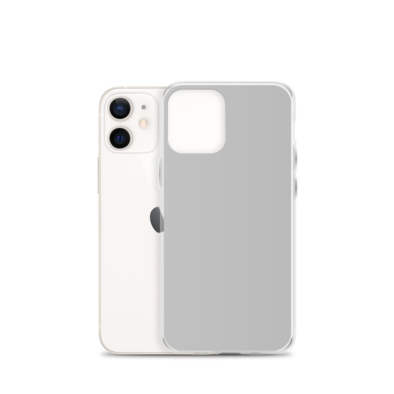Load image into Gallery viewer, Plain Color Silver Grey iPhone Case Clear Bump Resistant Flexible CREATIVETECH