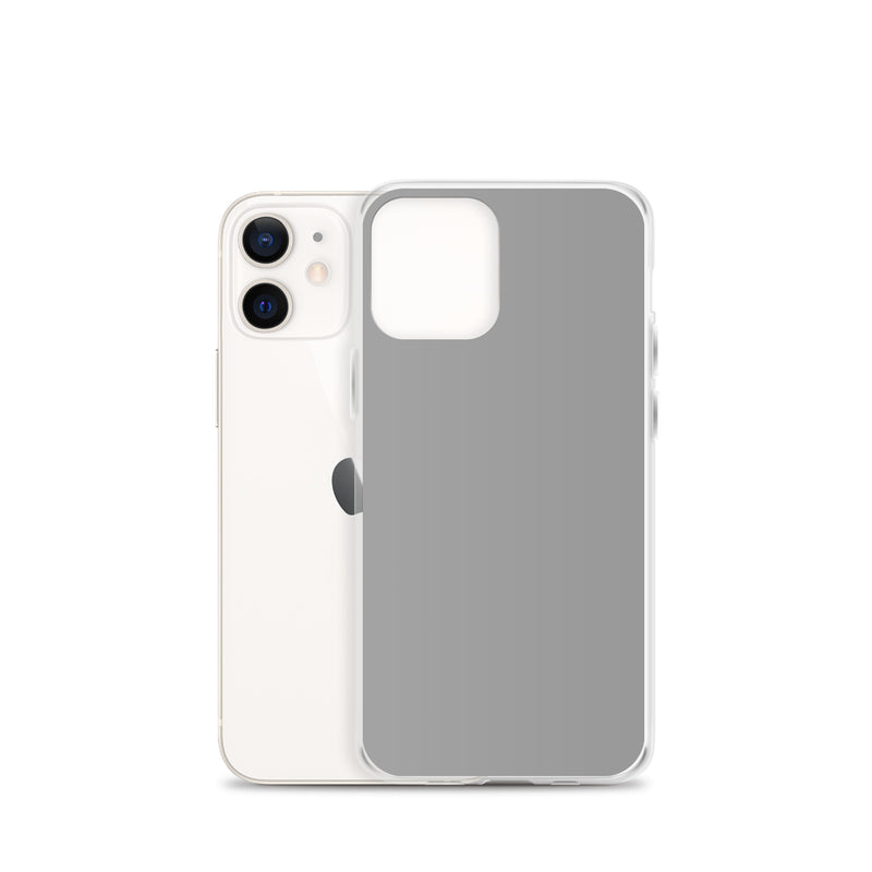 Load image into Gallery viewer, Plain Color Nobel Grey iPhone Case Clear Bump Resistant Flexible CREATIVETECH
