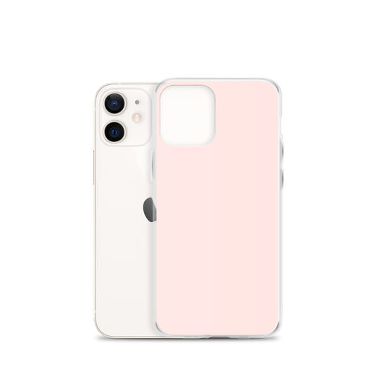 Plain Color Misty Rose Pink iPhone Case Clear Bump Resistant Flexible CREATIVETECH