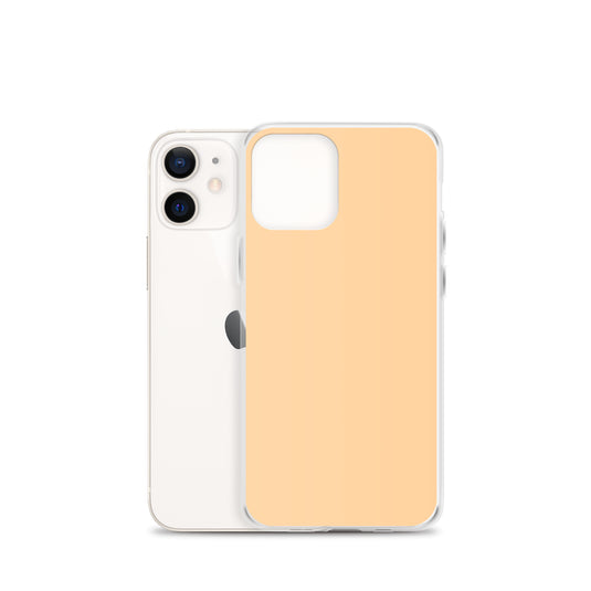 Plain Color Frangipani Orange iPhone Case Clear Bump Resistant Flexible CREATIVETECH