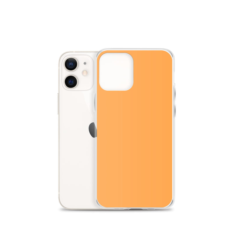 Load image into Gallery viewer, Plain Color Texas Rose Orange iPhone Case Clear Bump Resistant Flexible CREATIVETECH