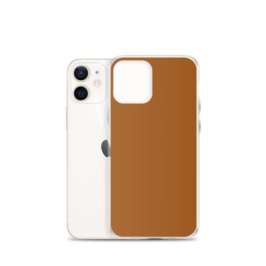 Plain Color Rich Brown iPhone Case Clear Bump Resistant Flexible CREATIVETECH