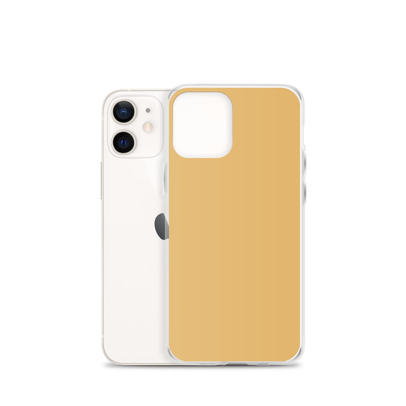 Load image into Gallery viewer, Plain Color Fawn Beige Brown iPhone Case Clear Bump Resistant Flexible CREATIVETECH