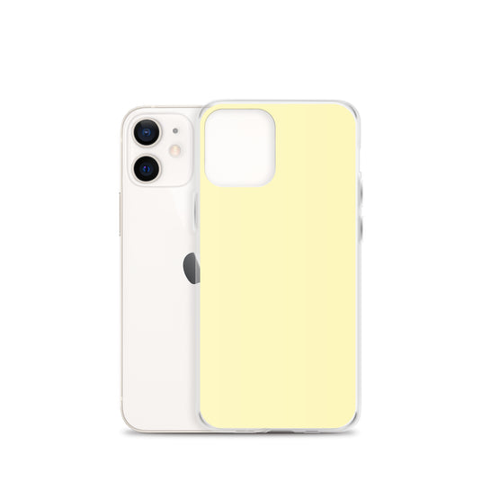 Plain Color Cumulus Yellow iPhone Case Clear Bump Resistant Flexible CREATIVETECH