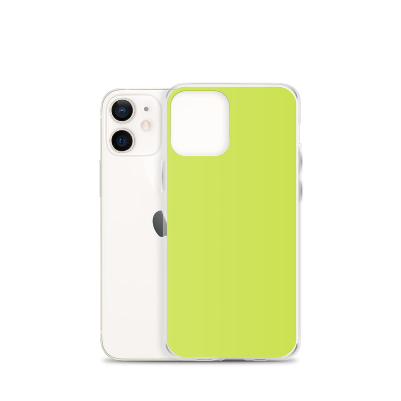 Load image into Gallery viewer, Plain Color Mindaro Green iPhone Case Clear Bump Resistant CREATIVETECH