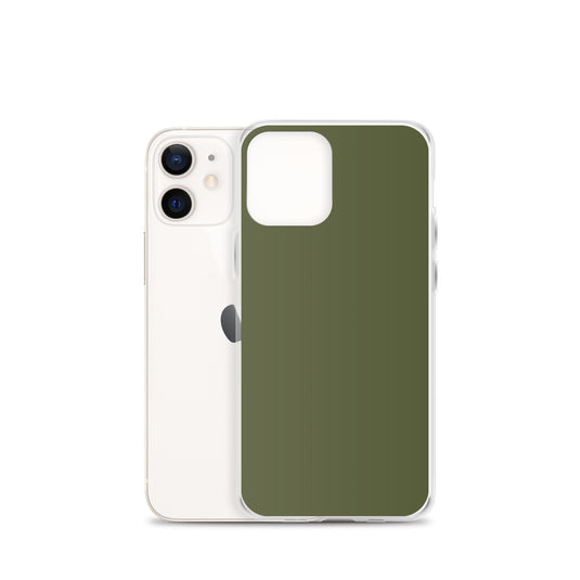 Plain Color Saratoga Green iPhone Case Clear Bump Resistant CREATIVETECH