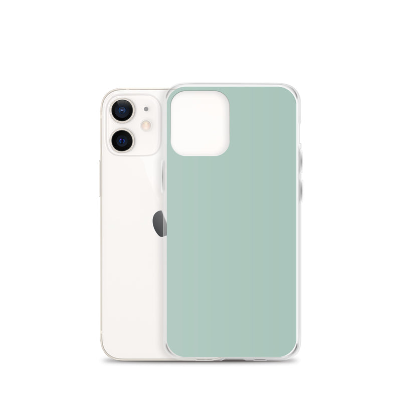 Load image into Gallery viewer, Plain Color Opal Green Blue iPhone Case Clear Bump Resistant CREATIVETECH
