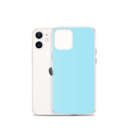 Plain Color Blizzard Blue iPhone Case Clear Bump Resistant CREATIVETECH