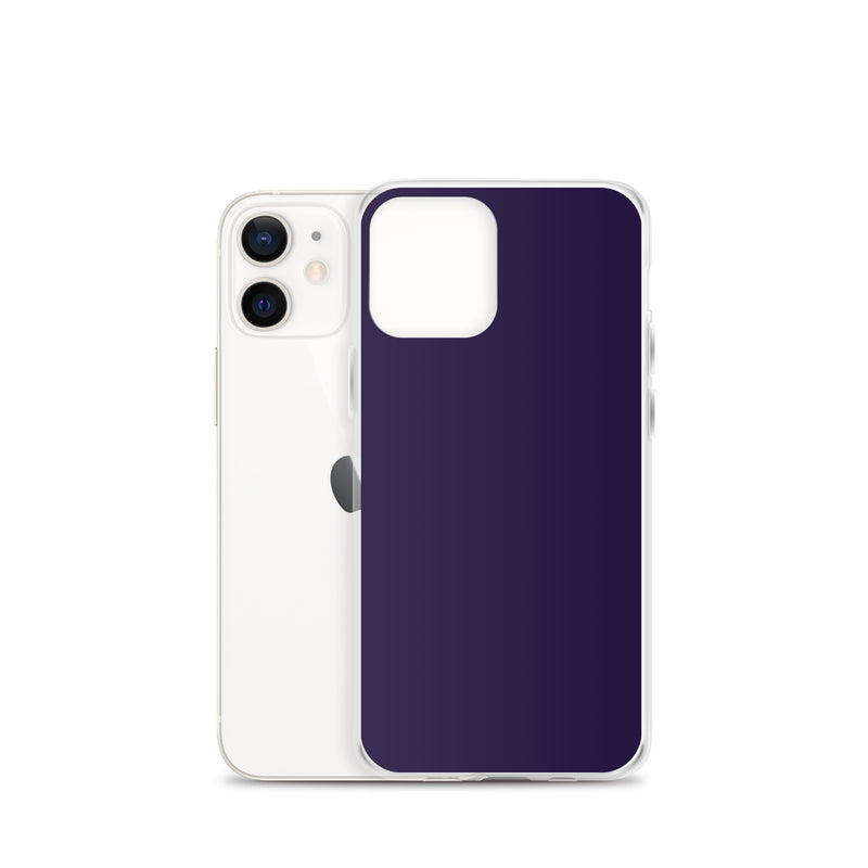 Load image into Gallery viewer, Tolopea Dark Purple iPhone Clear Thin Case Plain Color CREATIVETECH
