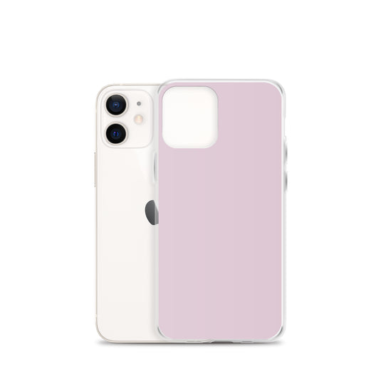 Pale Twilight Pink iPhone Clear Thin Case Plain Color CREATIVETECH