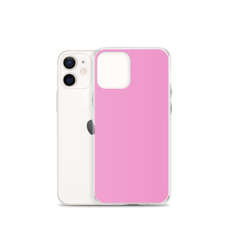Load image into Gallery viewer, Lavender Rose Pink iPhone Clear Thin Case Plain Color CREATIVETECH
