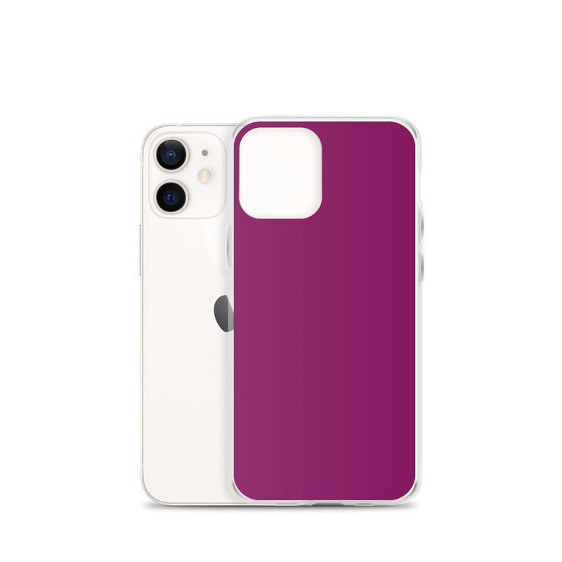 Load image into Gallery viewer, Eggplant Purple iPhone Clear Thin Case Plain Color CREATIVETECH
