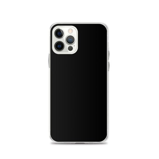 Plain Color Black iPhone Case Clear Bump Resistant Flexible CREATIVETECH