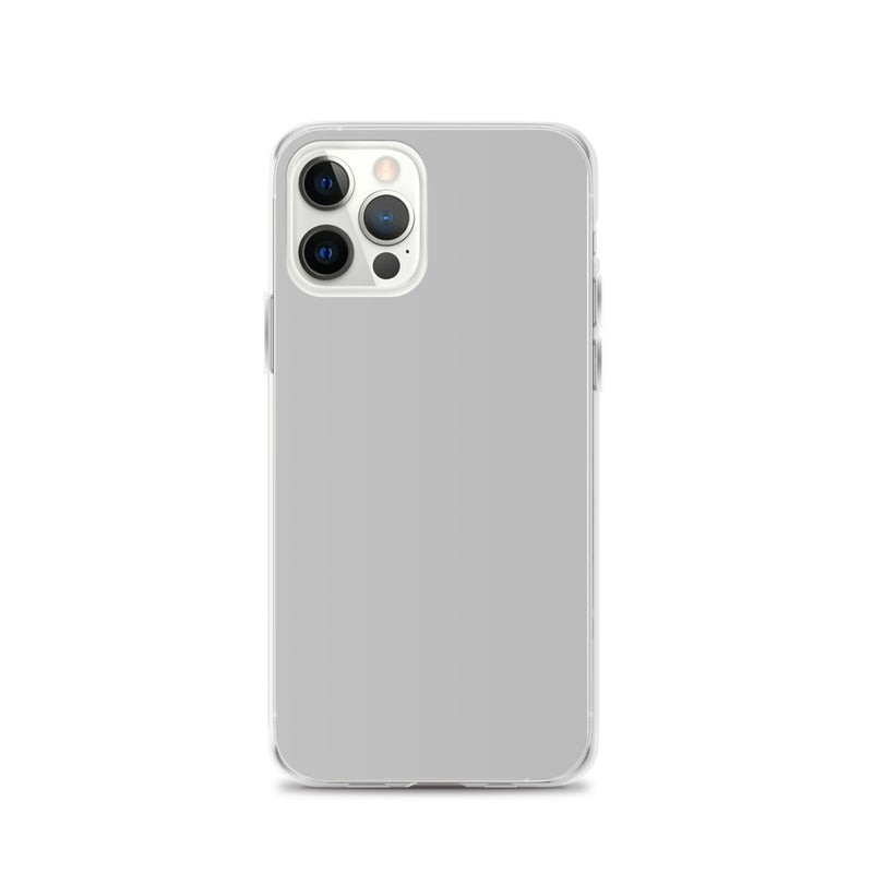 Load image into Gallery viewer, Plain Color Silver Grey iPhone Case Clear Bump Resistant Flexible CREATIVETECH