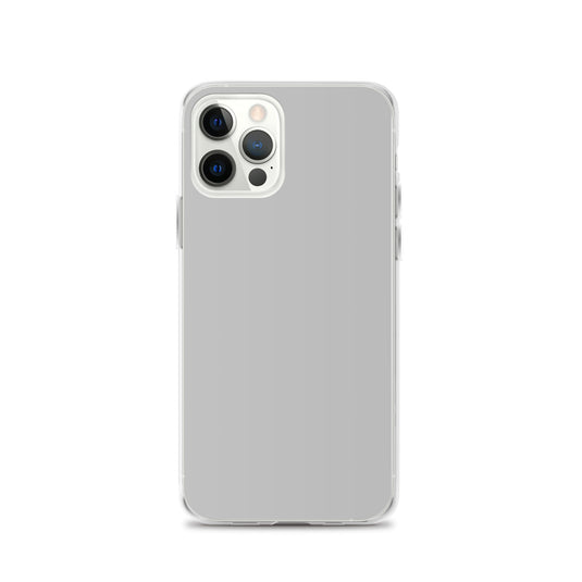 Plain Color Silver Grey iPhone Case Clear Bump Resistant Flexible CREATIVETECH