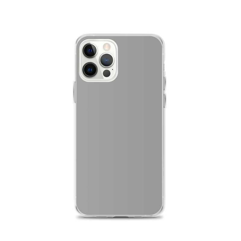 Load image into Gallery viewer, Plain Color Nobel Grey iPhone Case Clear Bump Resistant Flexible CREATIVETECH
