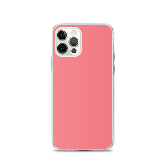 Plain Color Flory Red Pink iPhone Case Clear Bump Resistant Flexible CREATIVETECH