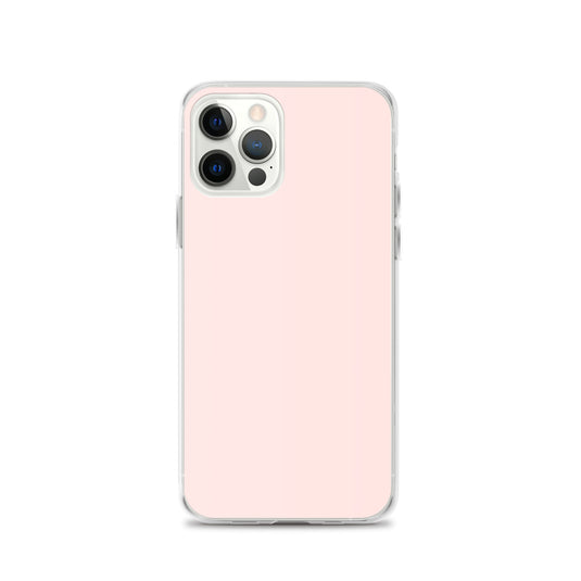 Plain Color Misty Rose Pink iPhone Case Clear Bump Resistant Flexible CREATIVETECH