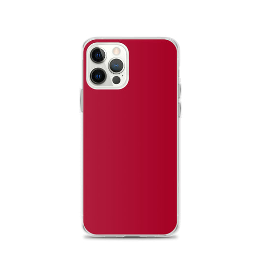 Plain Color Carmine Red iPhone Case Clear Bump Resistant Flexible CREATIVETECH
