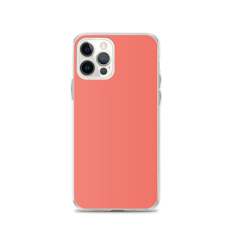 Load image into Gallery viewer, Plain Color Geraldine Orange Red Pink iPhone Case Clear Bump Resistant Flexible CREATIVETECH