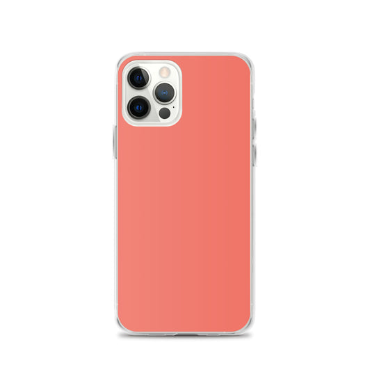 Plain Color Geraldine Orange Red Pink iPhone Case Clear Bump Resistant Flexible CREATIVETECH