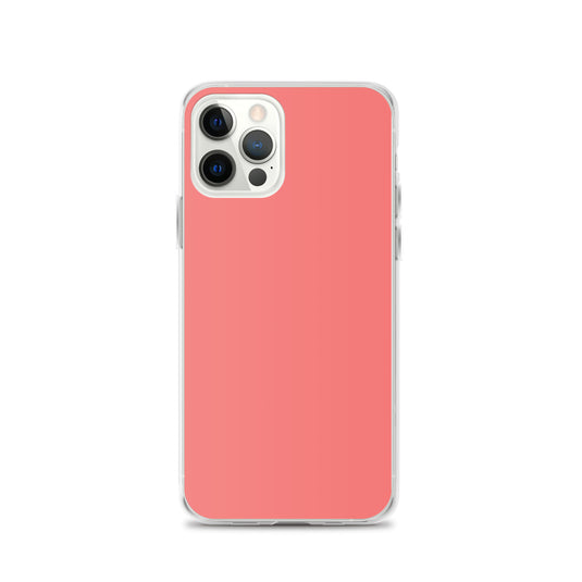 Plain Color Salmon Pink iPhone Case Clear Bump Resistant Flexible CREATIVETECH