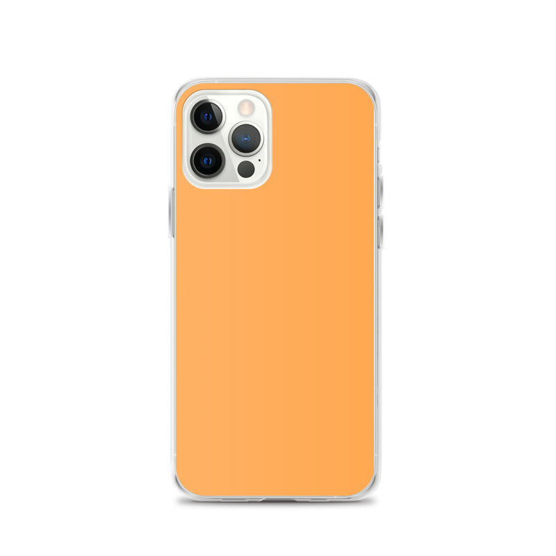 Load image into Gallery viewer, Plain Color Texas Rose Orange iPhone Case Clear Bump Resistant Flexible CREATIVETECH