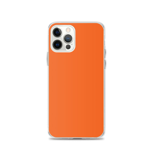 Plain Color Orange iPhone Case Clear Bump Resistant Flexible CREATIVETECH