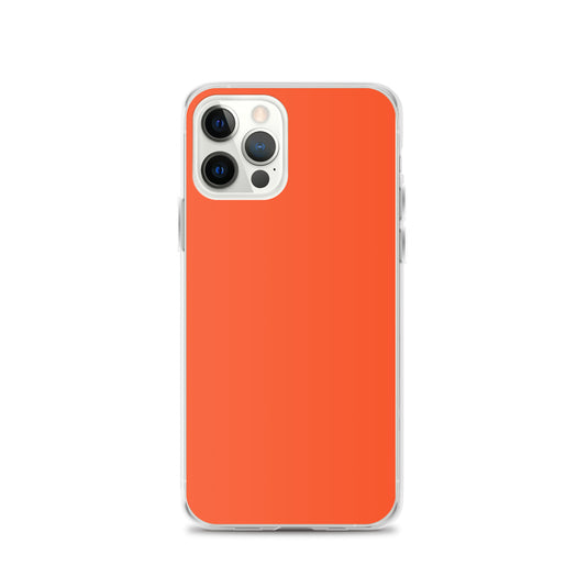 Plain Color Outrageous Orange iPhone Case Clear Bump Resistant Flexible CREATIVETECH