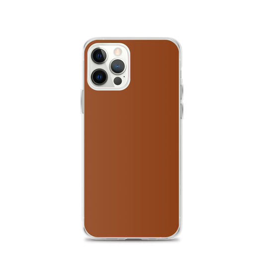 Plain Color Saddle Brown iPhone Case Clear Bump Resistant Flexible CREATIVETECH