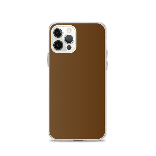 Plain Color Brown iPhone Case Clear Bump Resistant Flexible CREATIVETECH
