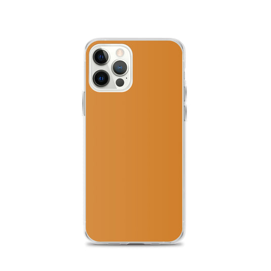 Plain Color Bronze Orange Brown iPhone Case Clear Bump Resistant Flexible CREATIVETECH