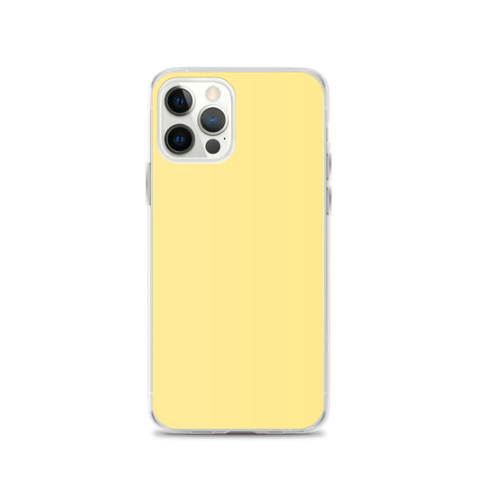 Plain Color Vis Vis Yellow iPhone Case Clear Bump Resistant CREATIVETECH
