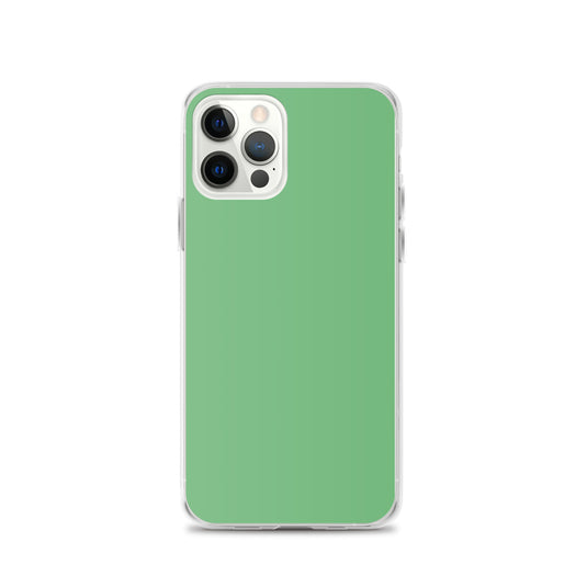 Plain Color Bay Leaf Green iPhone Case Clear Bump Resistant CREATIVETECH