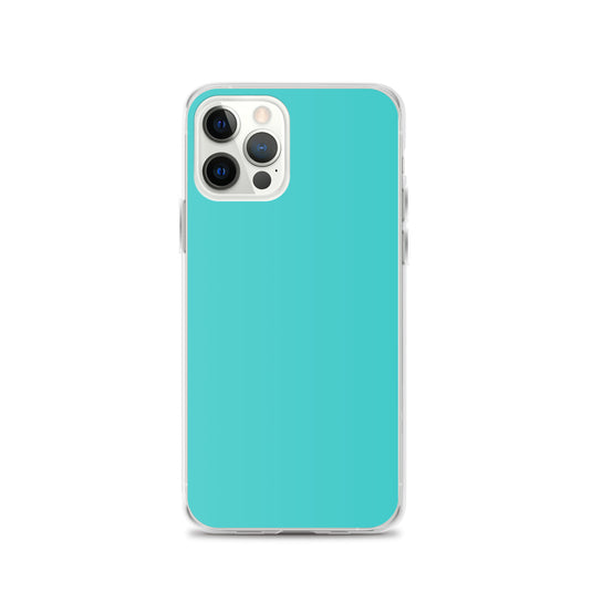 Plain Color Turquoise Blue iPhone Case Clear Bump Resistant CREATIVETECH