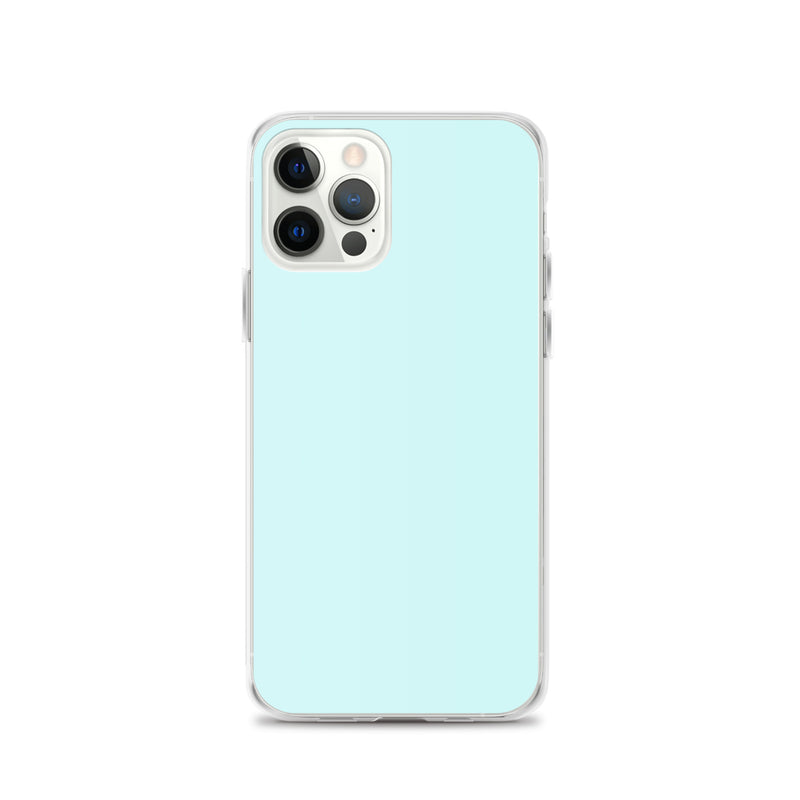 Load image into Gallery viewer, Plain Color Light Cyan Blue iPhone Case Clear Bump Resistant CREATIVETECH