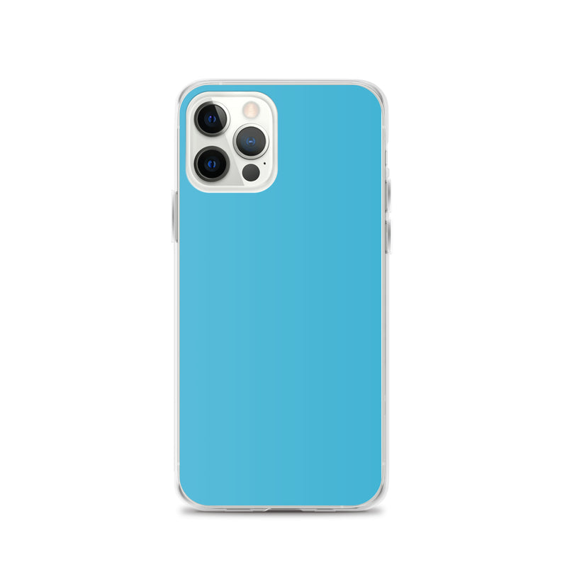 Load image into Gallery viewer, Plain Color Summer Sky Blue iPhone Case Clear Bump Resistant CREATIVETECH